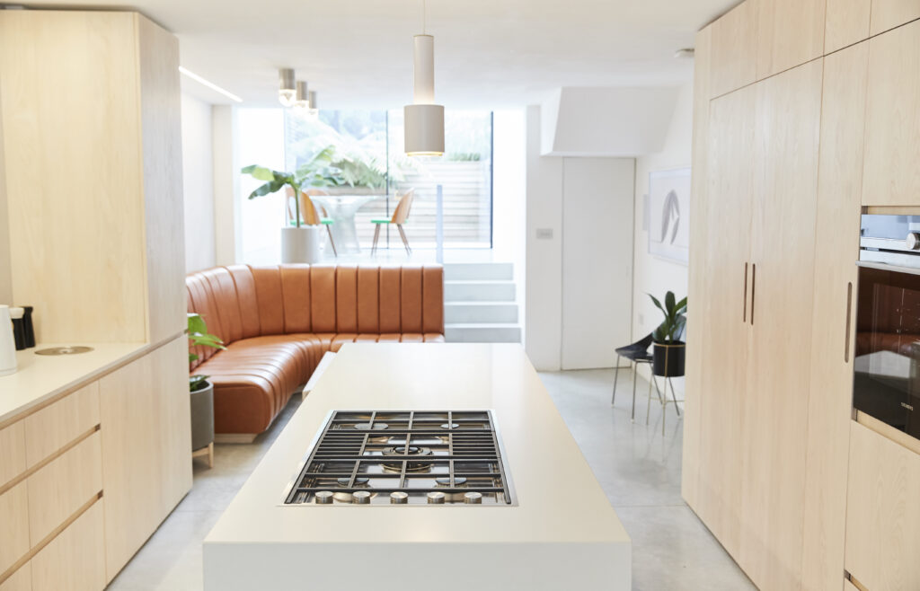 a view of a kitchen