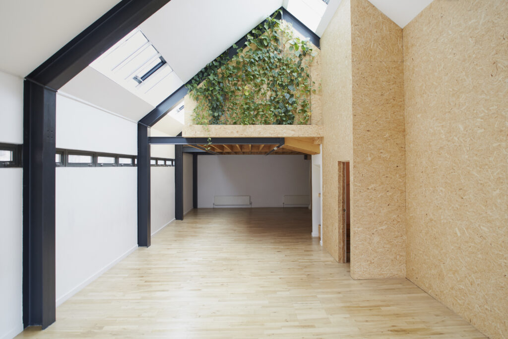 a room with a wooden floor