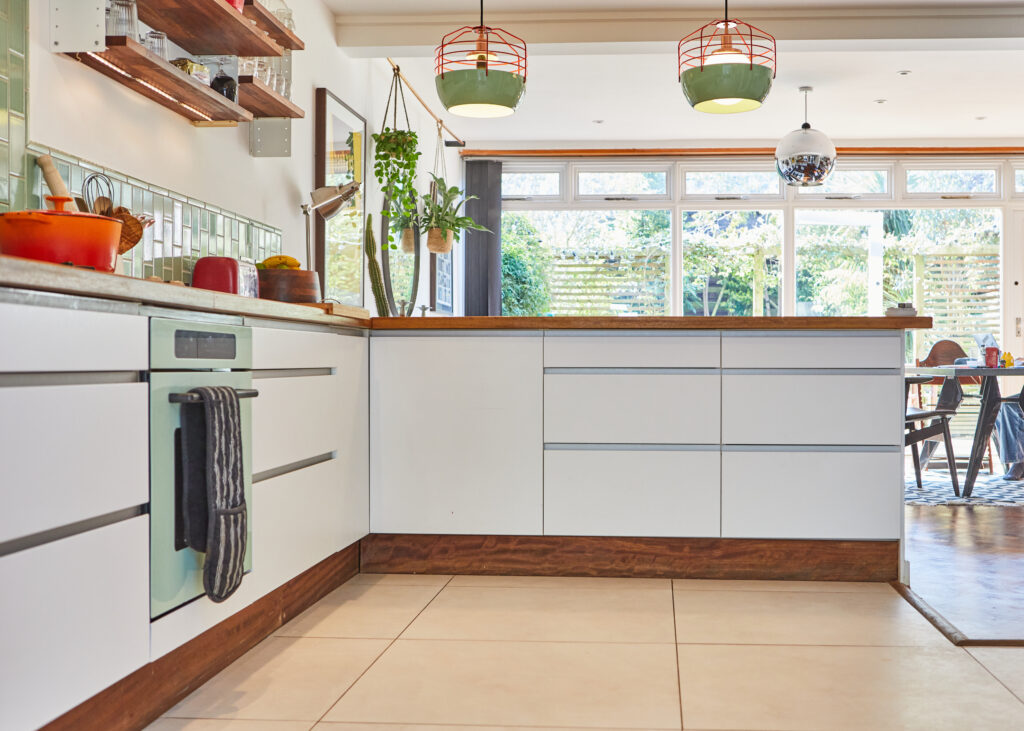 a kitchen with a sink and a window