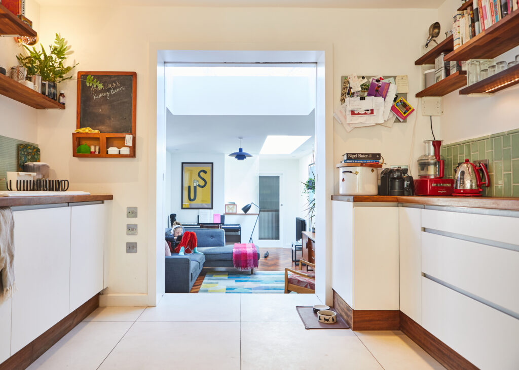 a view of a kitchen