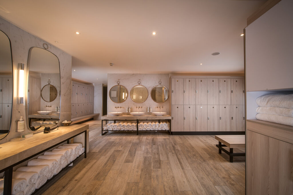 a kitchen with an island in the middle of a room