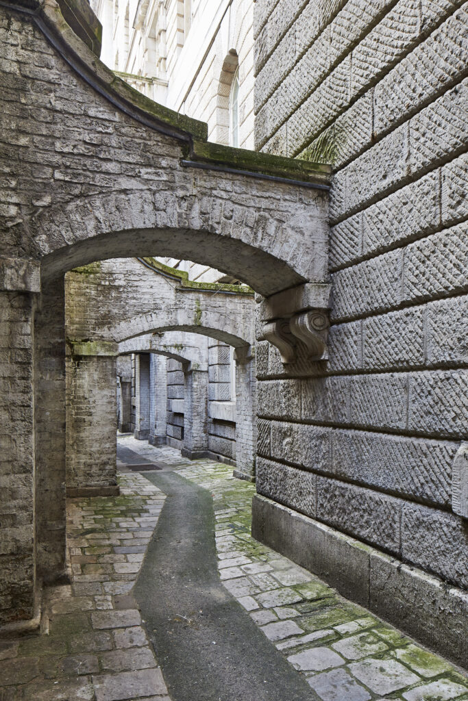 a stone building