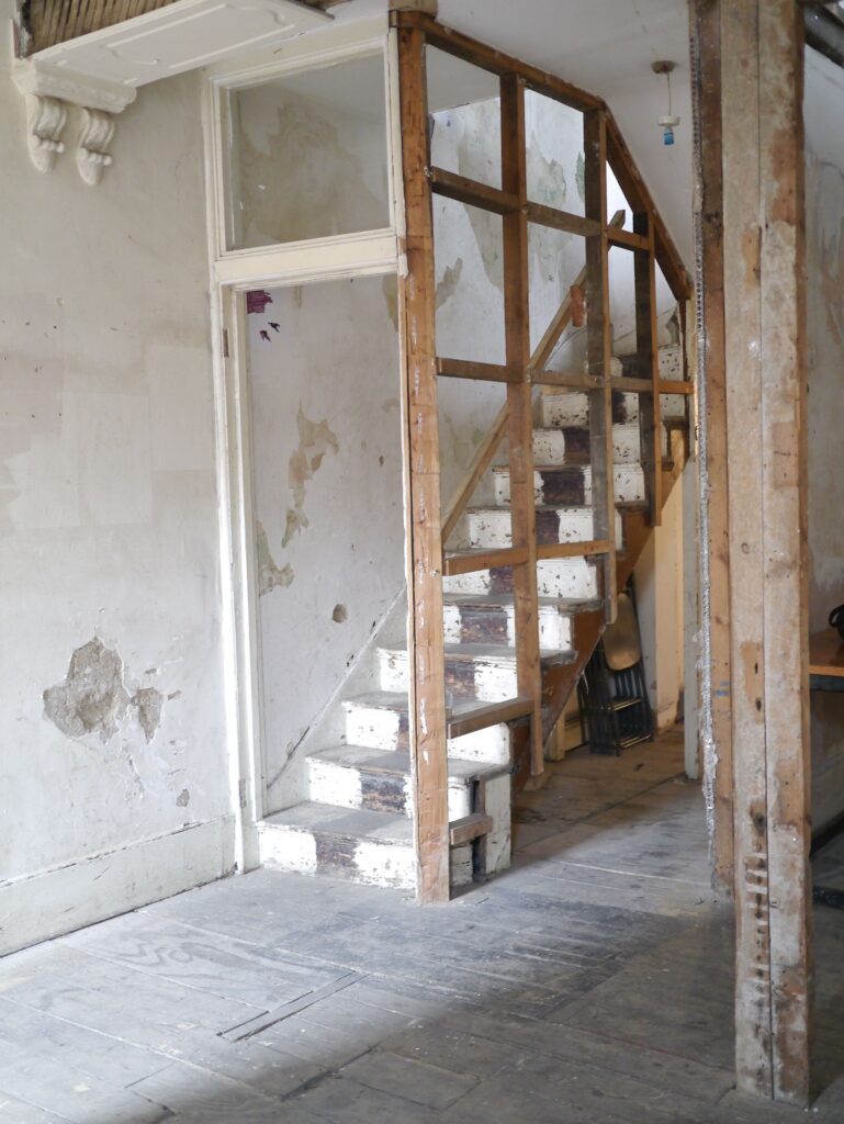 a dirty old room