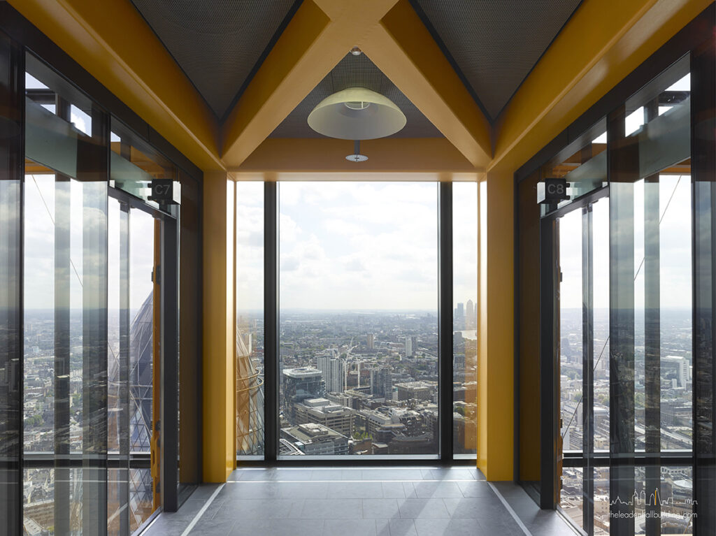 a glass door