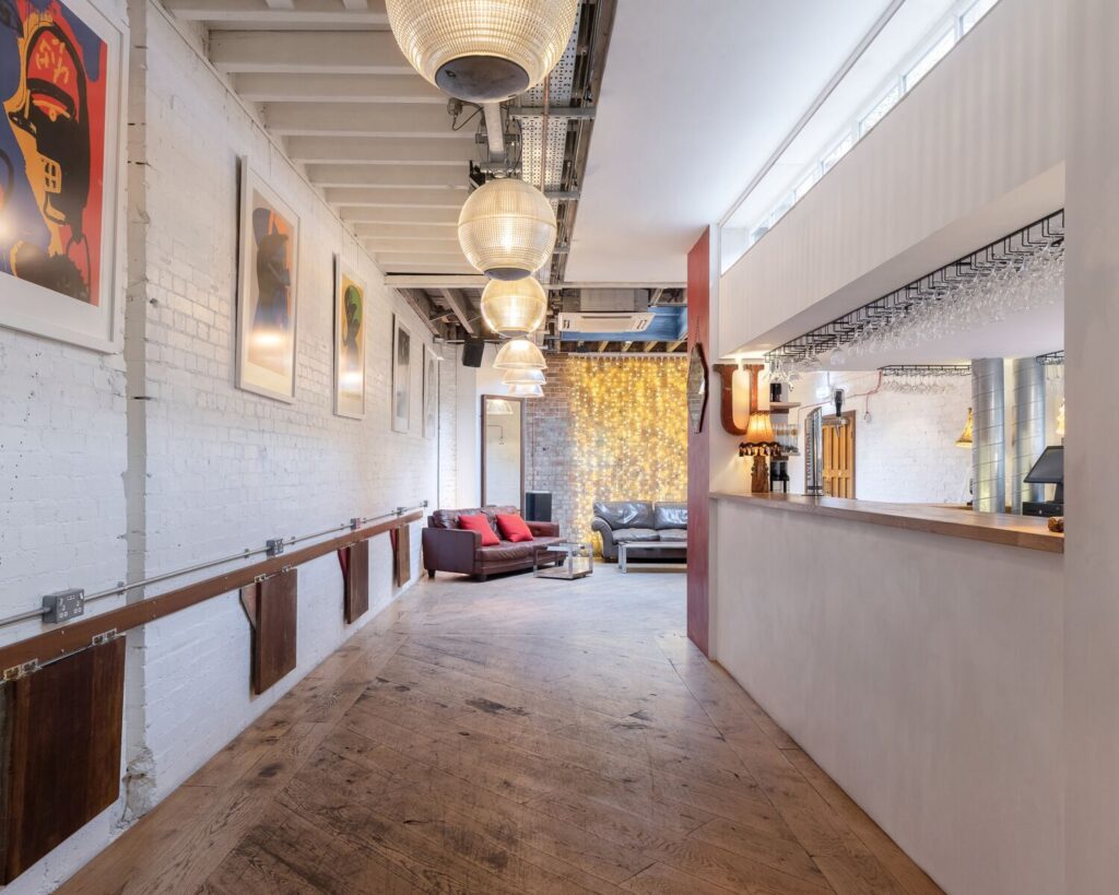 the inside of a building