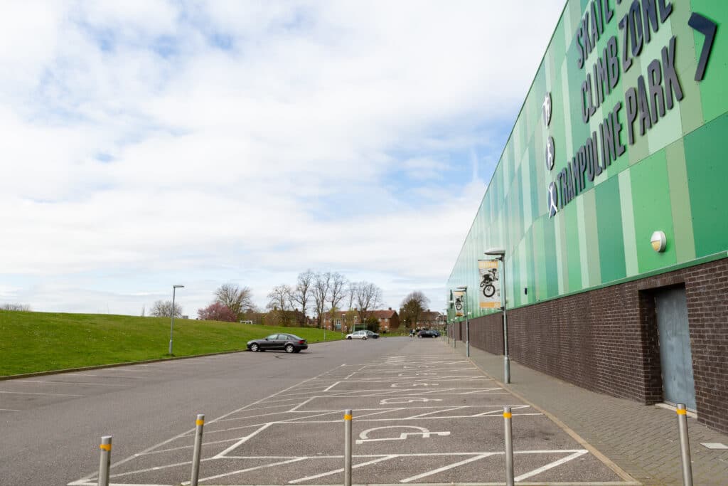 a sign on the side of a road