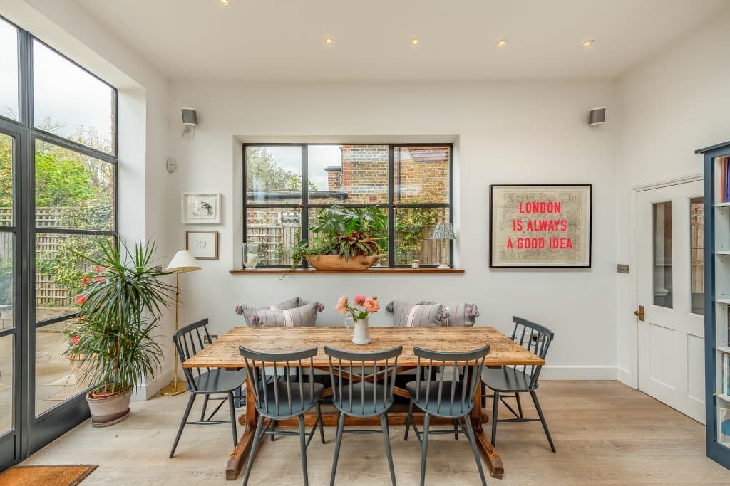 a dining room table