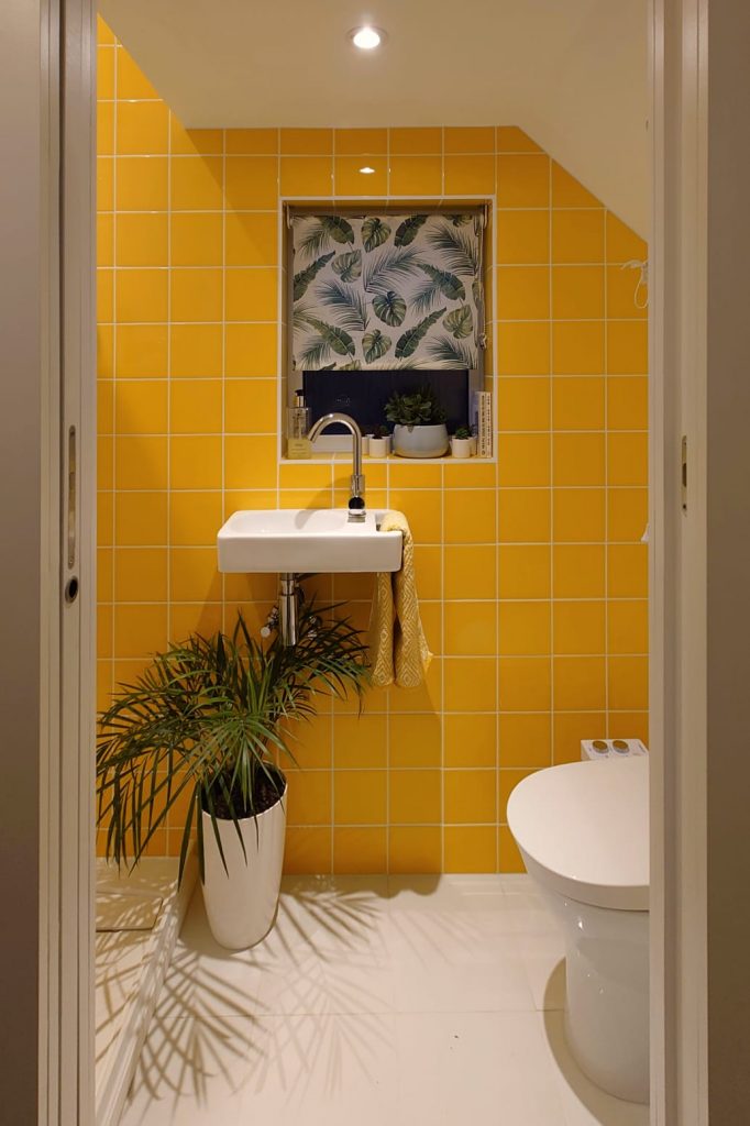 a sink and a mirror