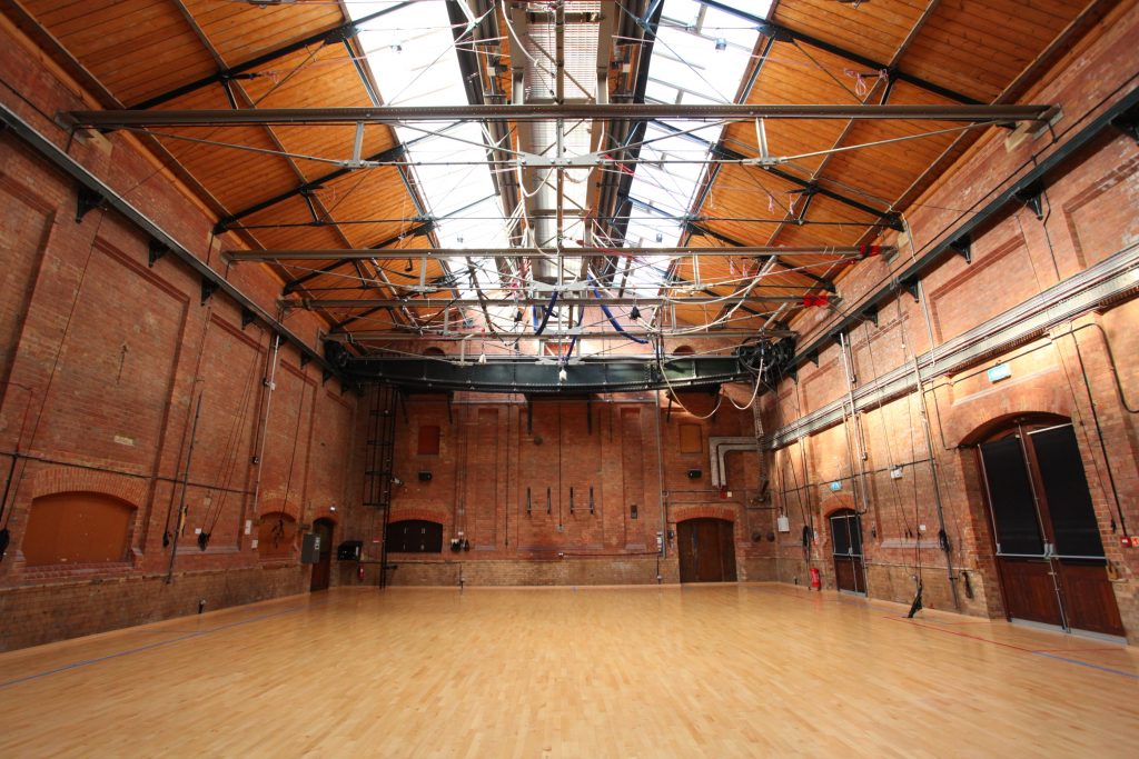 the inside of a building