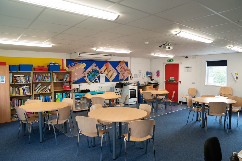 a room filled with furniture and a table