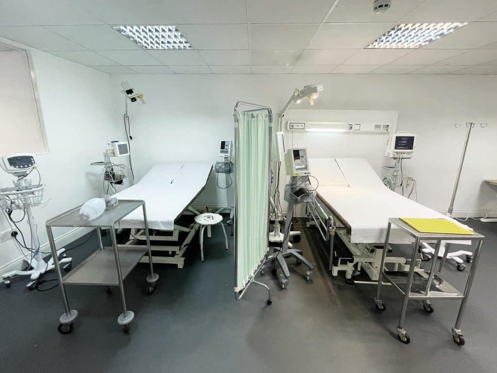 a group of people in a room