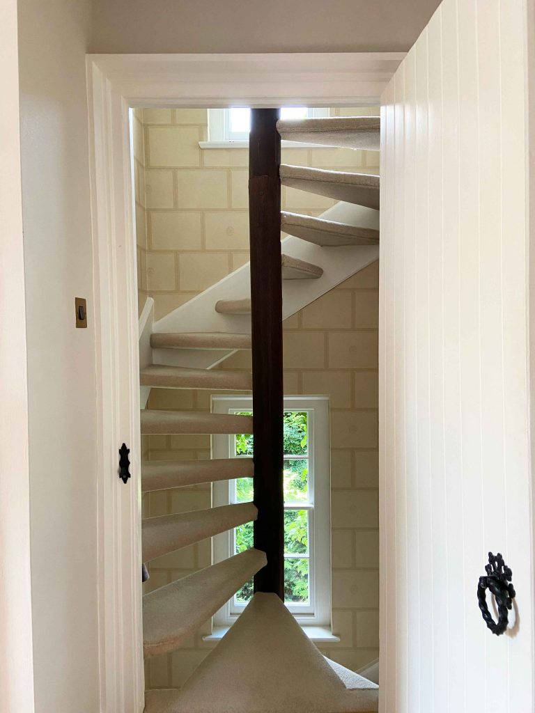 a close up of a door