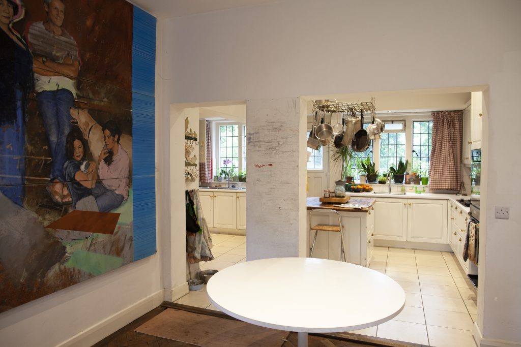 a kitchen with a sink and a window
