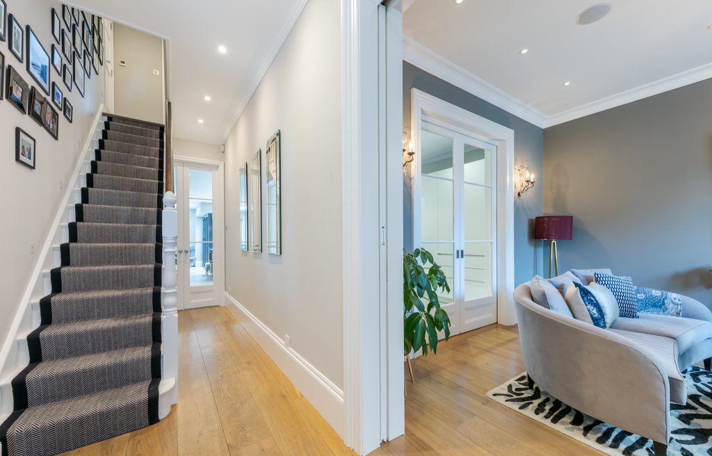 a view of a living room