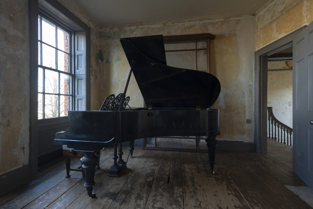 a piano in a room