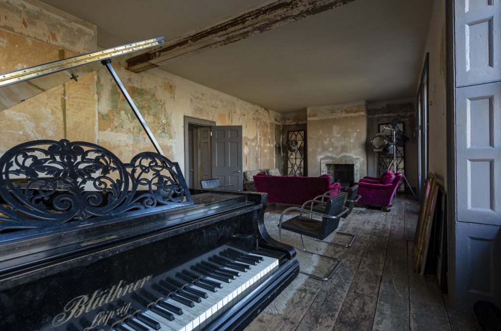 a piano in a room