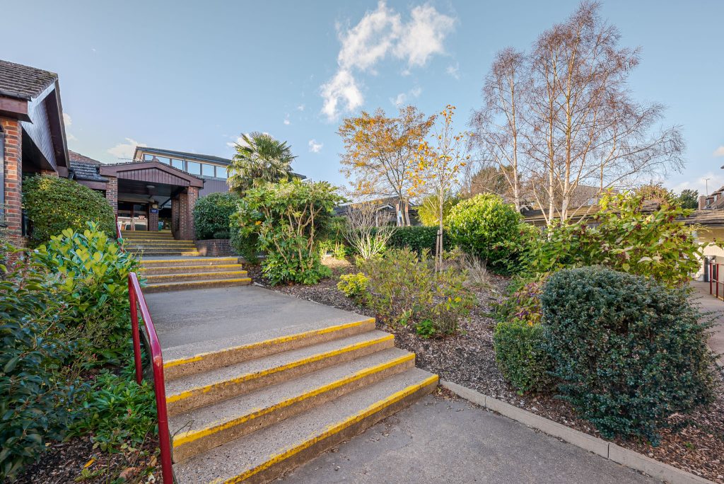 a garden in front of a house