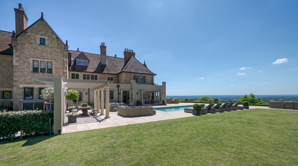a large lawn in front of a house