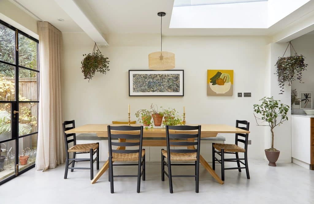 a dining room table