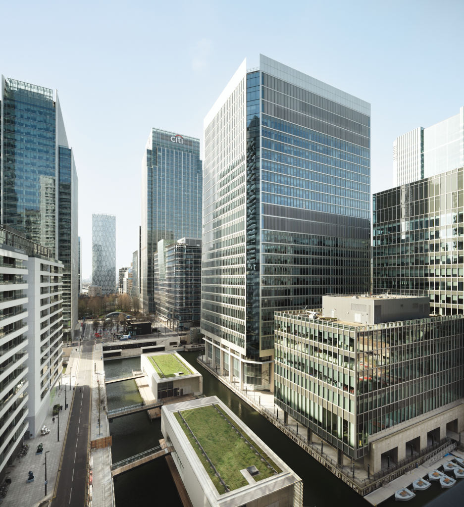 a view of a city with tall buildings in the background
