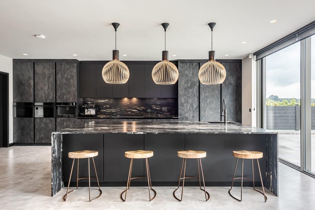 a room with a chair and a table