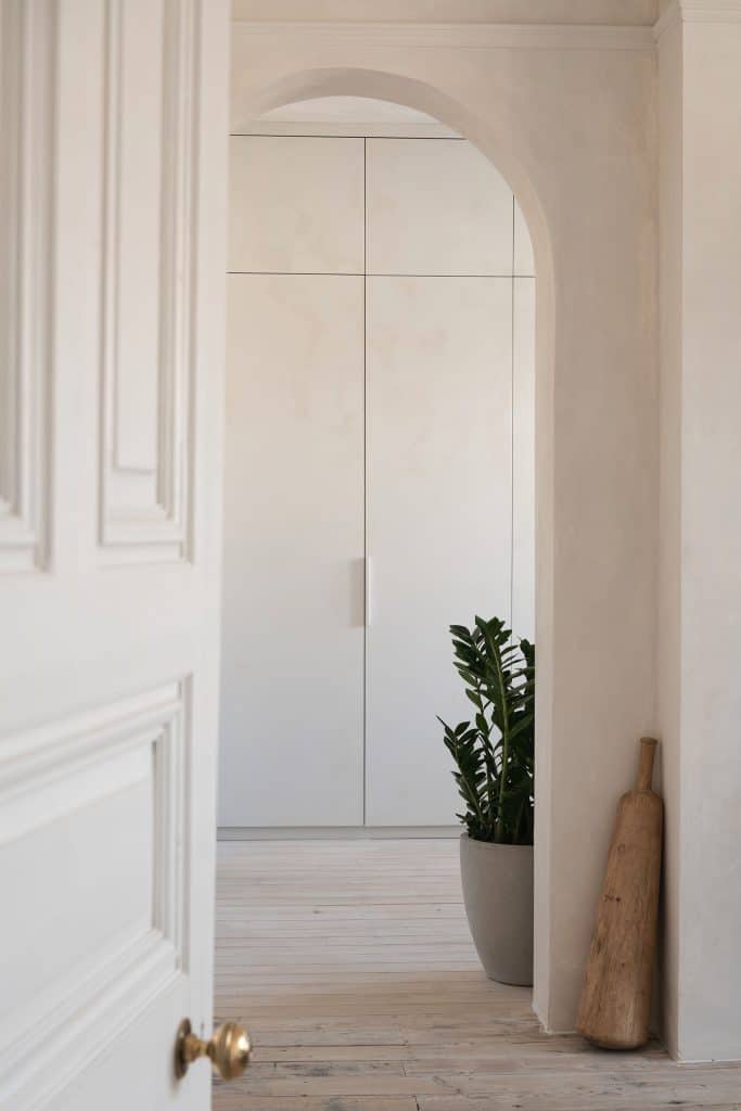 a close up of a door