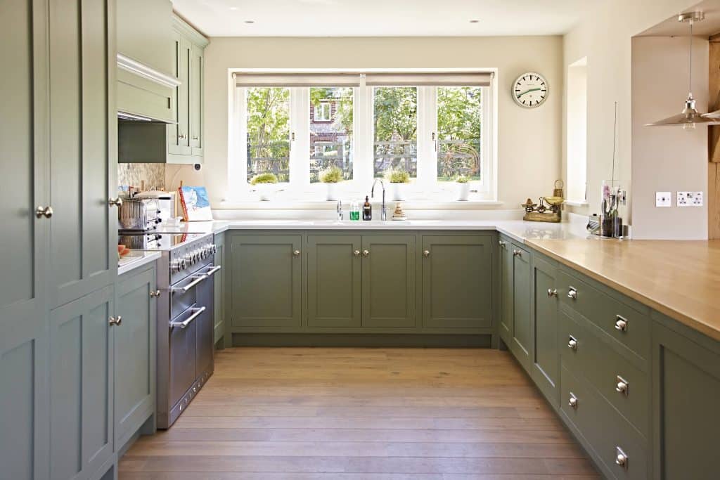 a kitchen with a sink and a window