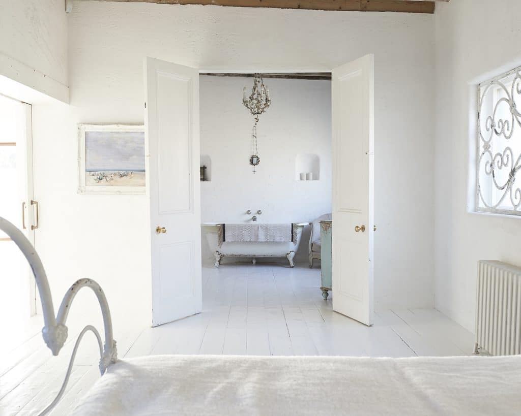 a door in a room
