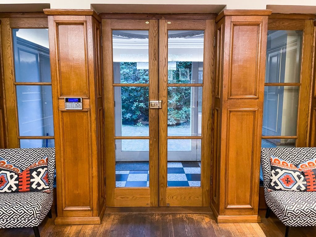 a door with a window