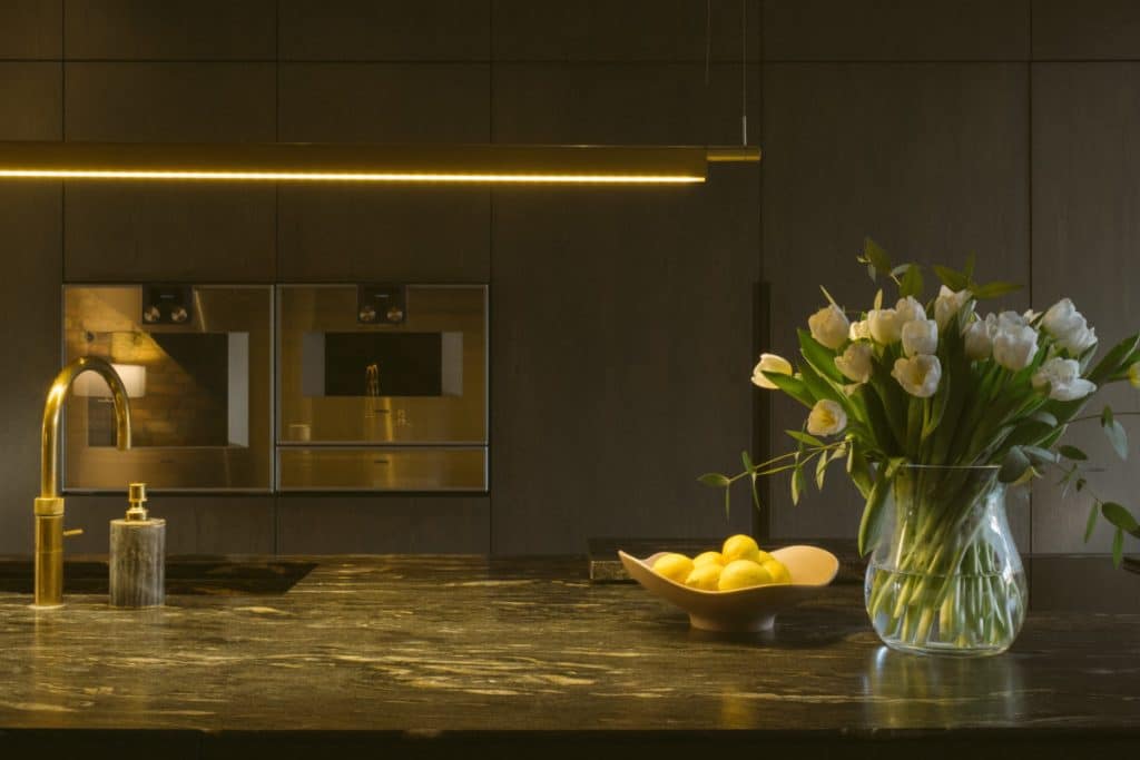 a vase of flowers on a table