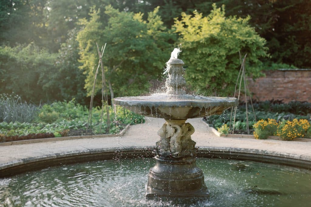 a fountain of water