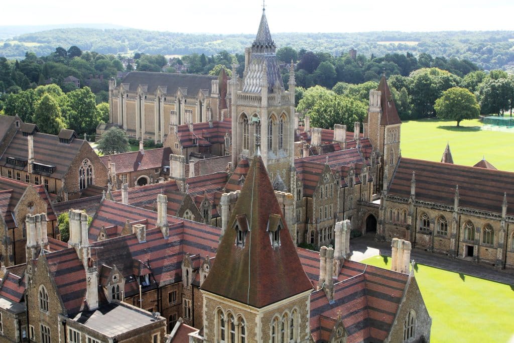 a view of a large building