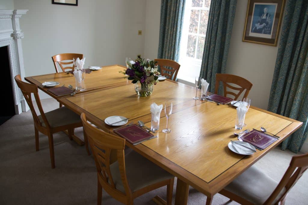 a dining room table
