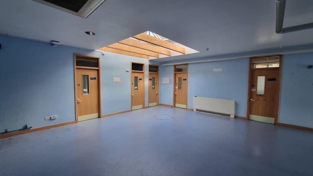 the inside of a building