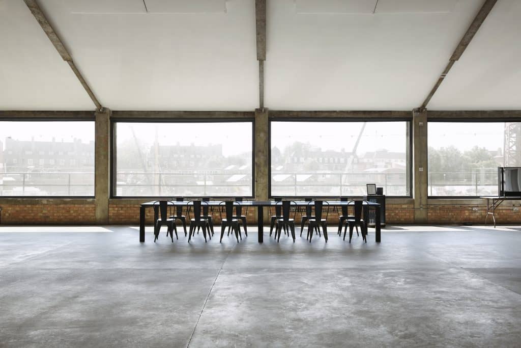 a group of people in a room