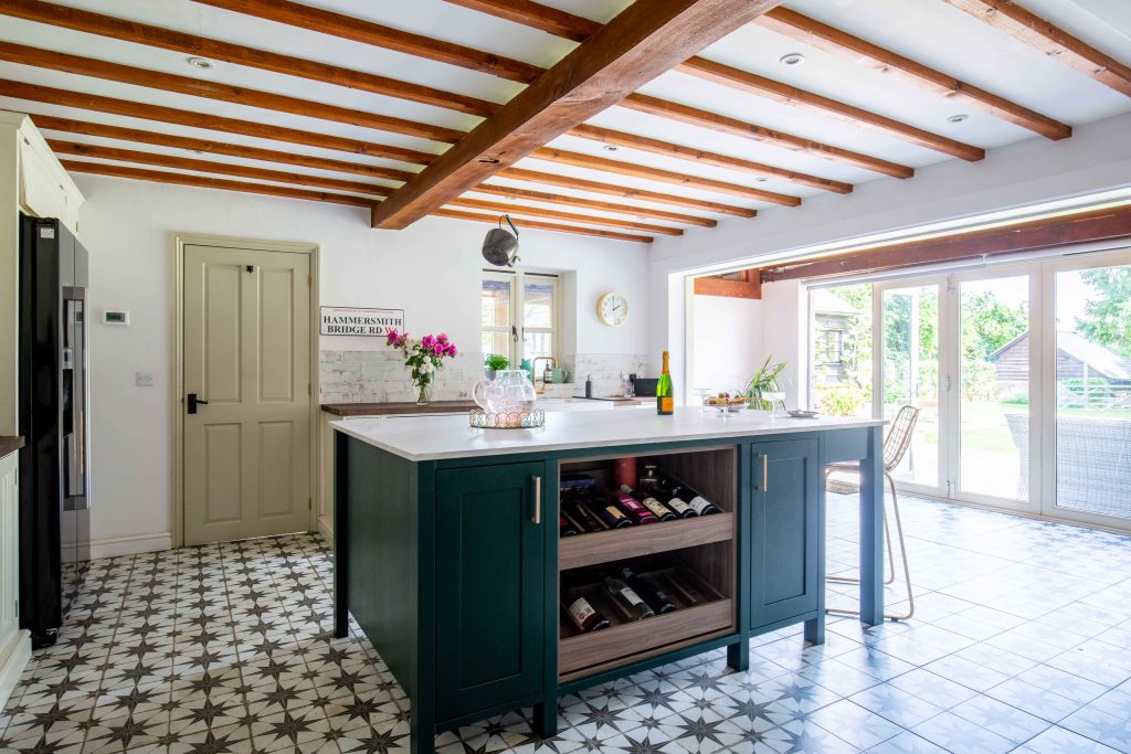 a house in the middle of a room