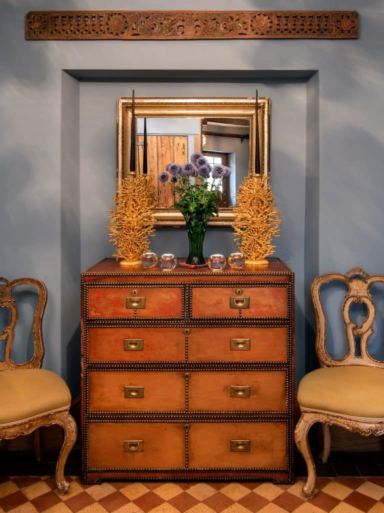 a display in a room