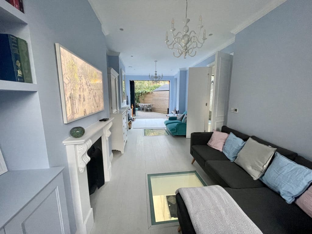 a view of a living room