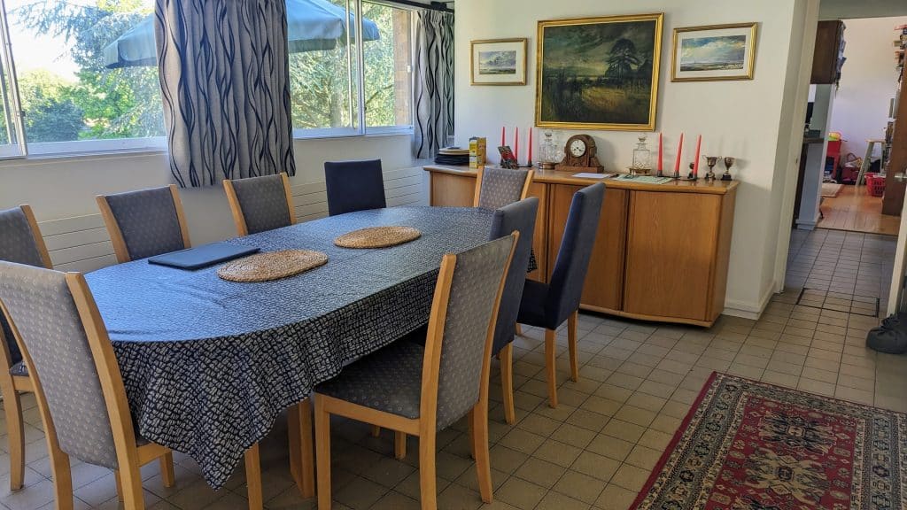 a dining room table