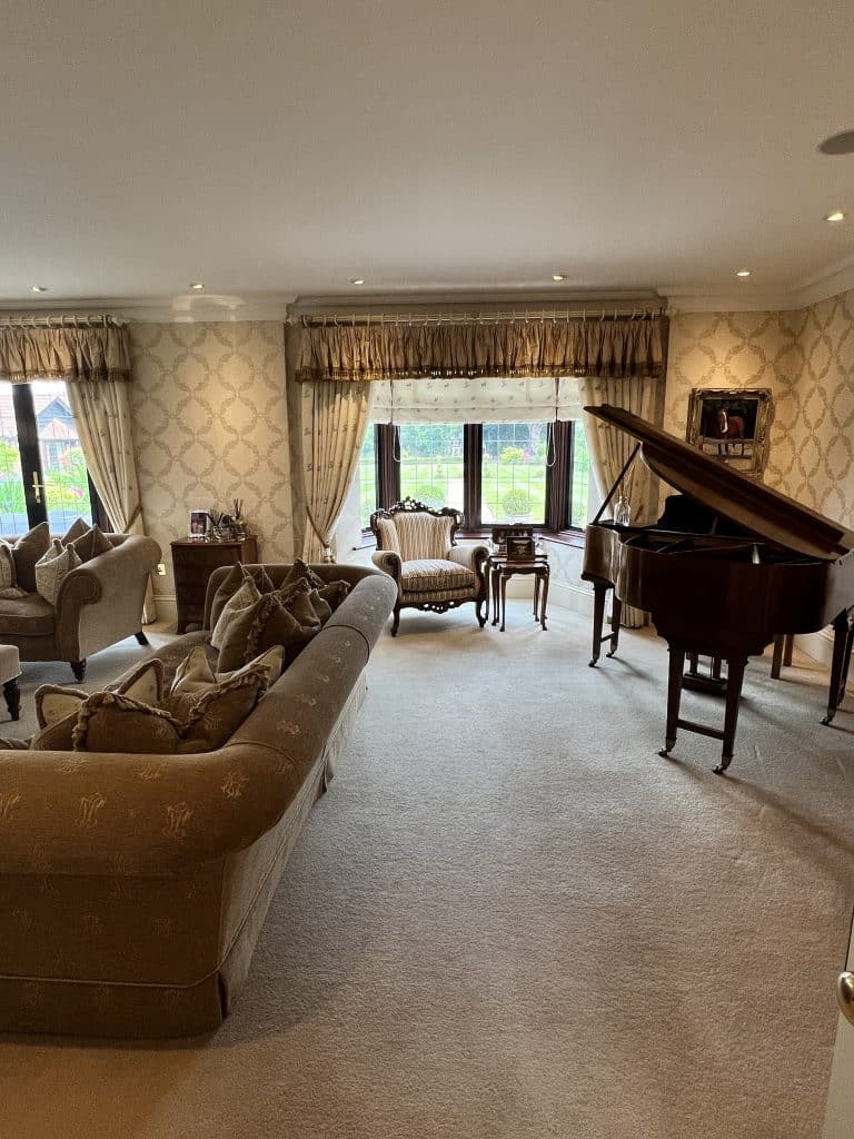 a living room filled with lots of furniture