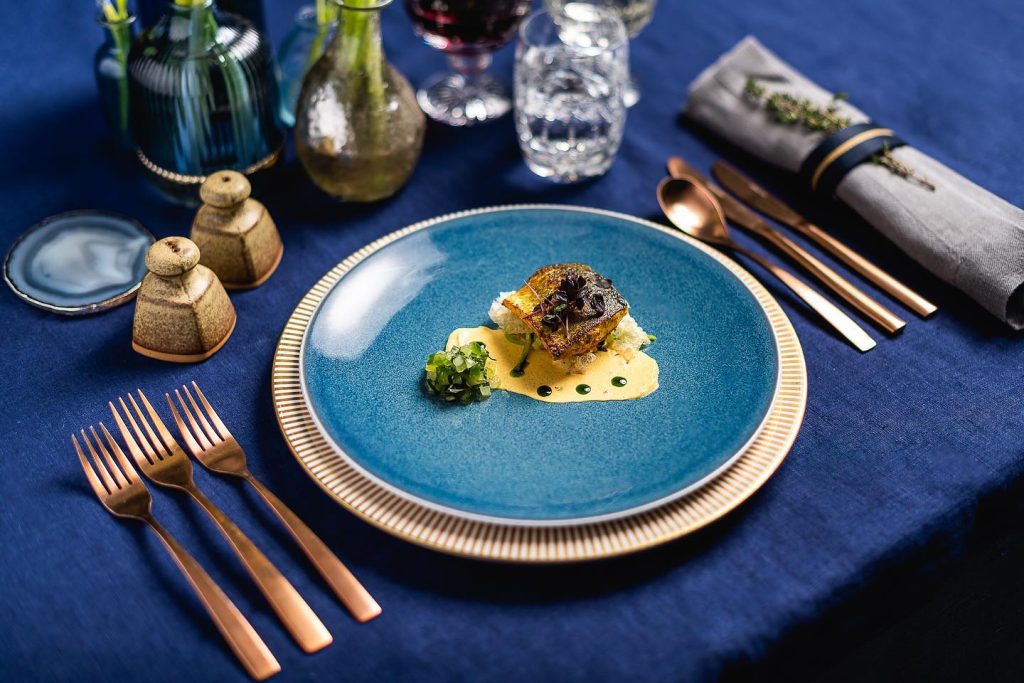 a plate of food on a table