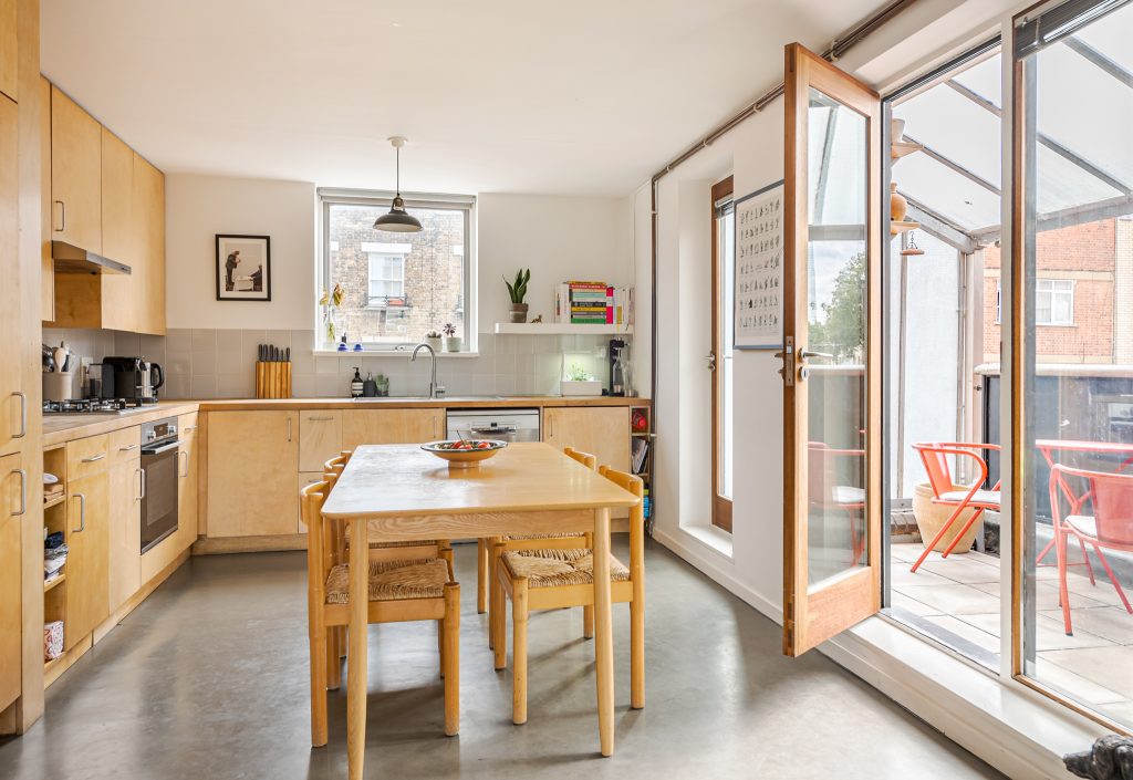 a room with a wooden floor