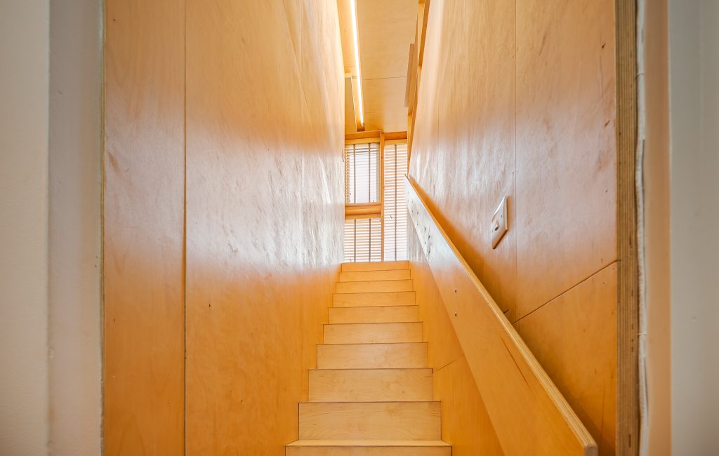 a wooden door