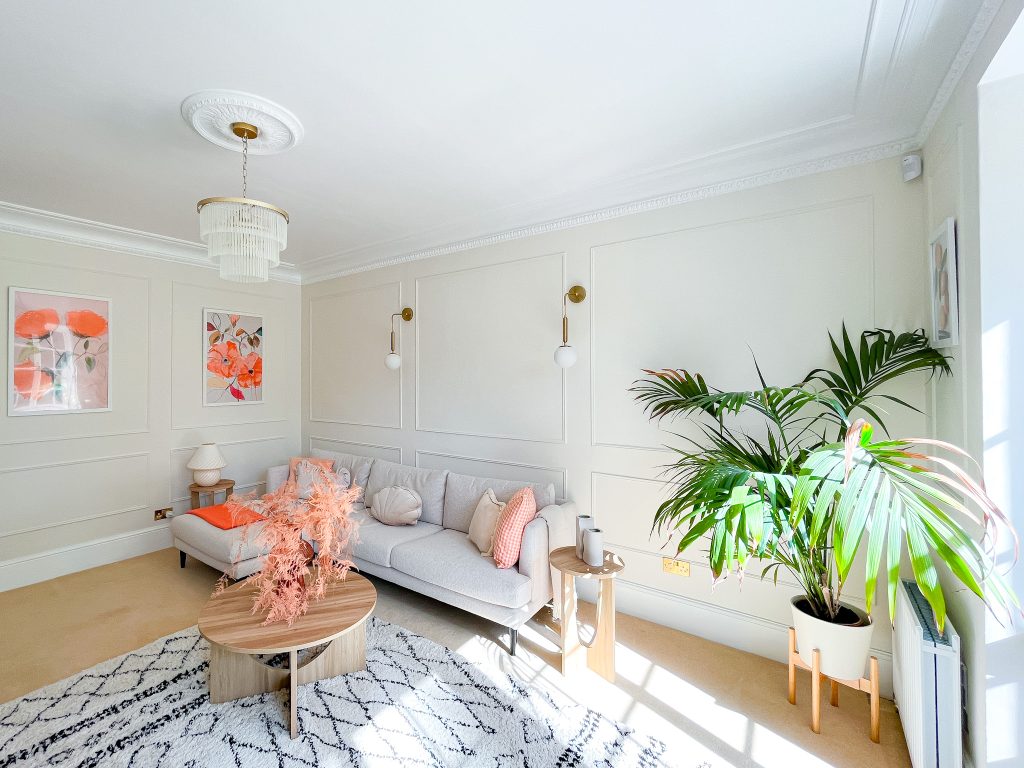 a room filled with furniture and a table