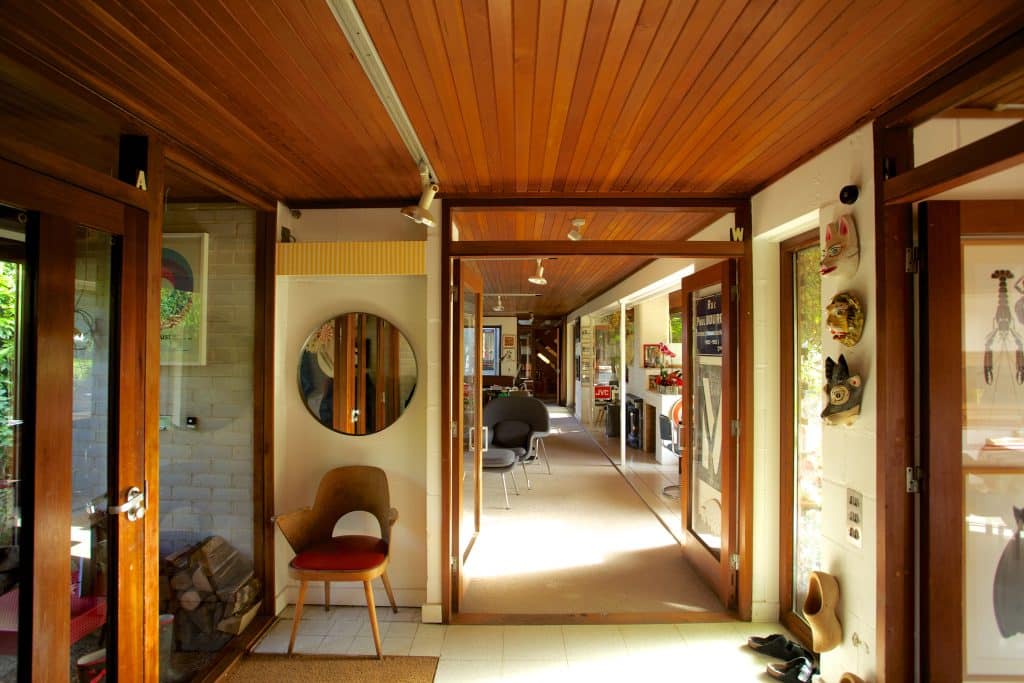 a door in a room