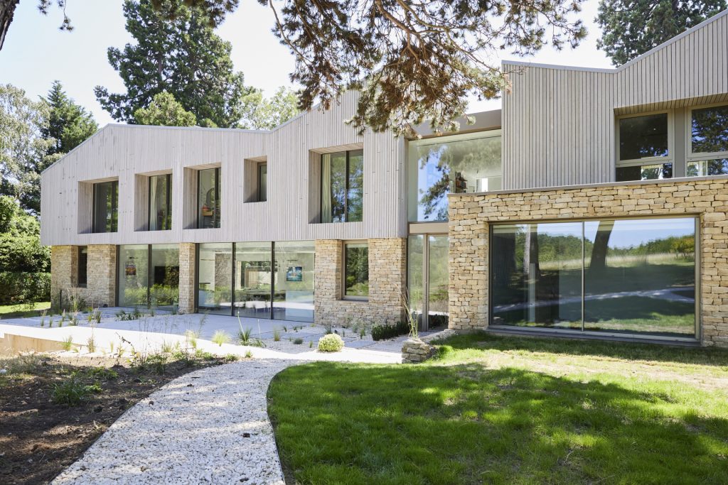 a large lawn in front of a house