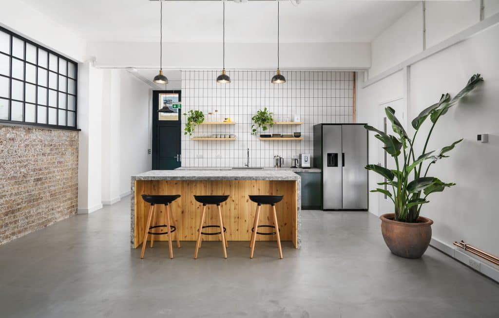 a room with a wooden floor