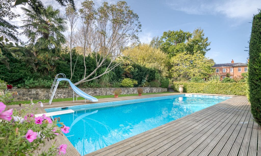 a large pool of water