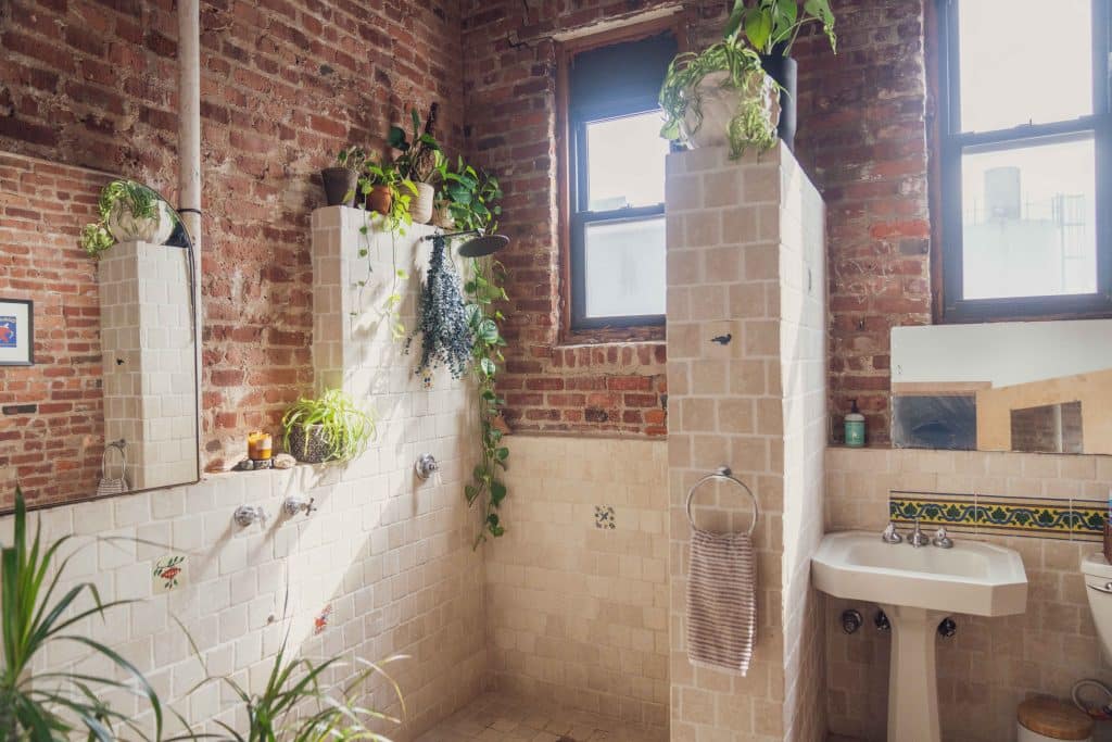 a close up of a brick building