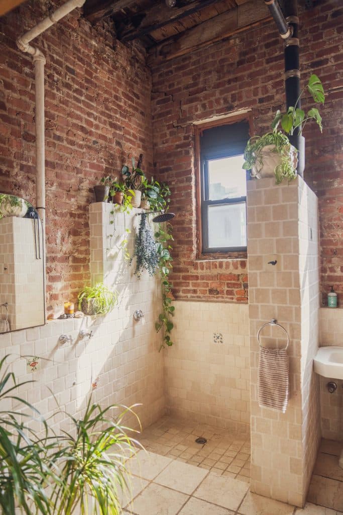 a close up of a brick building